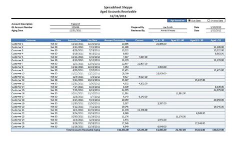 Download Accounts Receivable With Aging Excel Template With Accounts Receivable Report Template